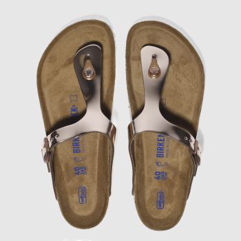 BIRKENSTOCK BRONZE GIZEH METALLIC SANDALS BIRKENSTOCK BRONZE GIZEH METALLIC SANDALS