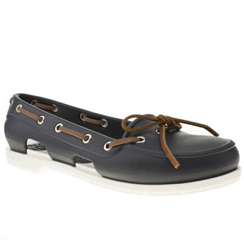 womens crocs navy beach line boat shoe flat shoes womens crocs navy beach line boat shoe flat shoes