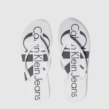 CALVIN KLEIN WHITE & BLACK PAULINA JELLY SANDALS CALVIN KLEIN WHITE & BLACK PAULINA JELLY SANDALS