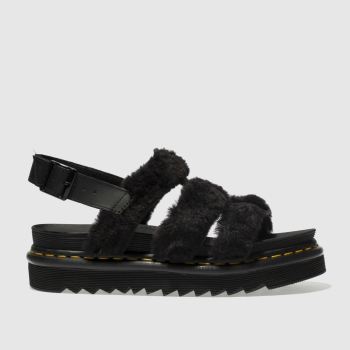 DR MARTENS BLACK DM ZEBRILUS YELENA FLUFFY SANDALS DR MARTENS BLACK DM ZEBRILUS YELENA FLUFFY SANDALS