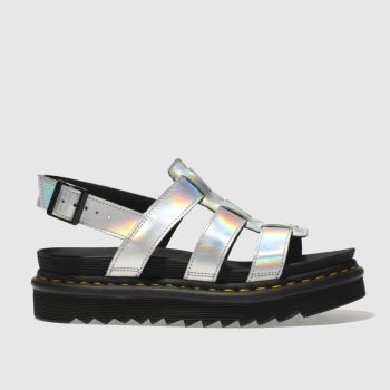 DR MARTENS SILVER ZEBRILUS YELENA ICED METALLIC SANDALS DR MARTENS SILVER ZEBRILUS YELENA ICED METALLIC SANDALS