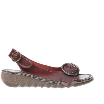 FLY LONDON RED TRAM SANDALS FLY LONDON RED TRAM SANDALS