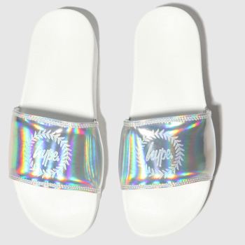 hype silver flatform slider sandals hype silver flatform slider sandals