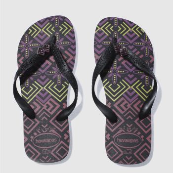 HAVAIANAS BLACK & PURPLE GRACIA SANDALS HAVAIANAS BLACK & PURPLE GRACIA SANDALS