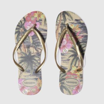 HAVAIANAS GOLD SLIM TROPICAL SANDALS HAVAIANAS GOLD SLIM TROPICAL SANDALS