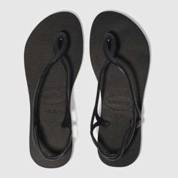 HAVAIANAS BLACK LUNA SANDALS HAVAIANAS BLACK LUNA SANDALS
