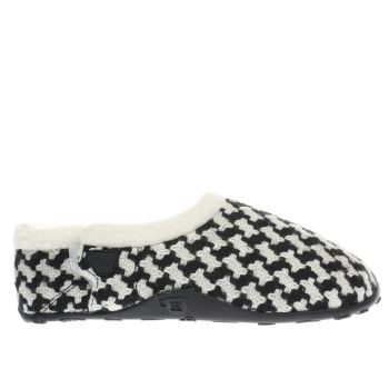 HOMEYS BLACK & WHITE MAGS SLIPPERS HOMEYS BLACK & WHITE MAGS SLIPPERS