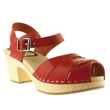 womens swedish hasbeens red peep toe high sandals womens swedish hasbeens red peep toe high sandals