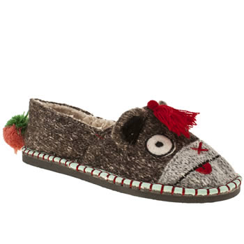 womens tigerbear republik grey beastie monkey slippers womens tigerbear republik grey beastie monkey slippers