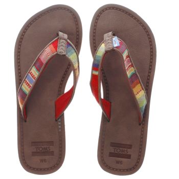 TOMS BROWN SOLANA FLIP FLOP SANDALS TOMS BROWN SOLANA FLIP FLOP SANDALS