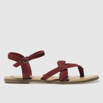 TOMS RED LEXIE SANDALS TOMS RED LEXIE SANDALS