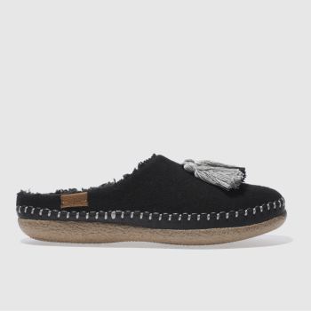 TOMS BLACK IVY SLIPPER SLIPPERS TOMS BLACK IVY SLIPPER SLIPPERS