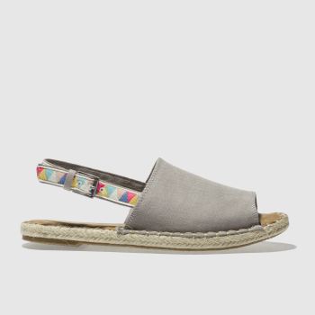 TOMS LIGHT GREY CLARA SANDALS TOMS LIGHT GREY CLARA SANDALS