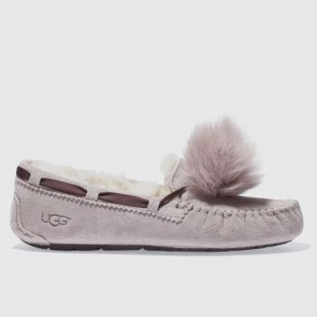 UGG PALE PINK DAKOTA POM POM SLIPPERS UGG PALE PINK DAKOTA POM POM SLIPPERS