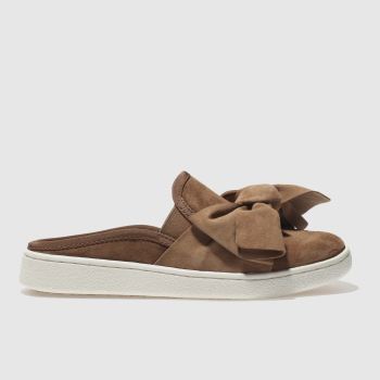 UGG TAN LUCI BOW FLAT SHOES UGG TAN LUCI BOW FLAT SHOES