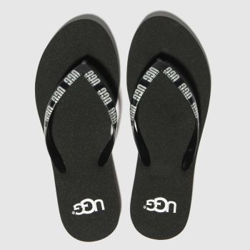 UGG BLACK & WHITE SIMI GRAPHIC SANDALS UGG BLACK & WHITE SIMI GRAPHIC SANDALS