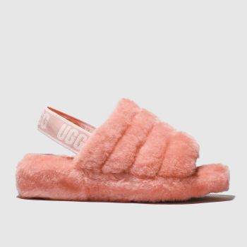 UGG PINK FLUFF YEAH SLIDE SANDALS UGG PINK FLUFF YEAH SLIDE SANDALS