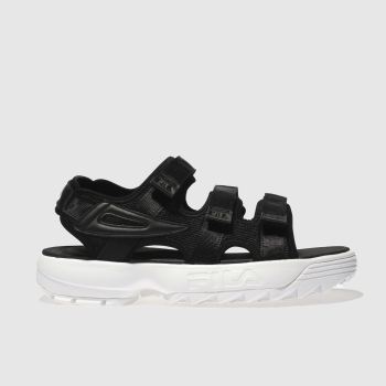 FILA BLACK & WHITE DISRUPTOR SANDALS FILA BLACK & WHITE DISRUPTOR SANDALS