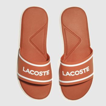 LACOSTE ORANGE L.30 SLIDE SANDALS LACOSTE ORANGE L.30 SLIDE SANDALS