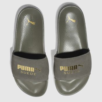 PUMA KHAKI LEADCAT SUEDE SANDALS PUMA KHAKI LEADCAT SUEDE SANDALS