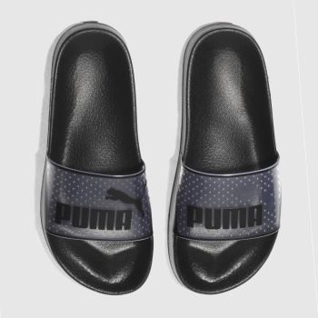 PUMA BLACK LEADCAT JELLY SANDALS PUMA BLACK LEADCAT JELLY SANDALS