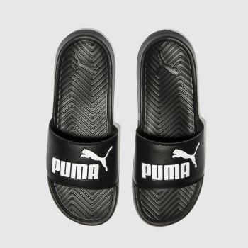 PUMA BLACK & WHITE POPCAT SANDALS PUMA BLACK & WHITE POPCAT SANDALS