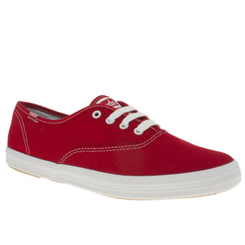 womens keds red champion lace trainers womens keds red champion lace trainers