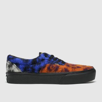 vans navy & orange era platform mixed leopard trainers vans navy & orange era platform mixed leopard trainers
