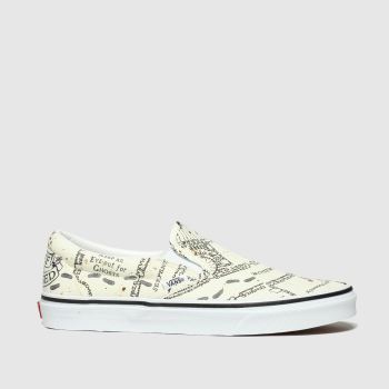 vans white & beige hp marauders map classic slip trainers vans white & beige hp marauders map classic slip trainers