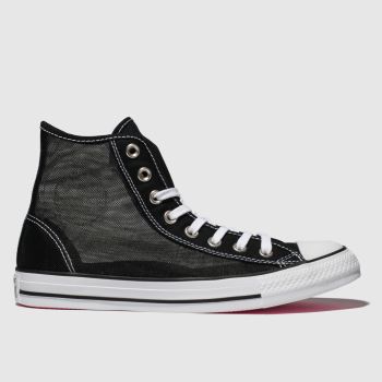 converse black & white all star see-through hi trainers converse black & white all star see-through hi trainers