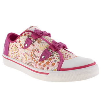 womens babycham pink sina bow paisley trainers womens babycham pink sina bow paisley trainers
