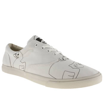 womens bucketfeet white & black duckies lace trainers womens bucketfeet white & black duckies lace trainers