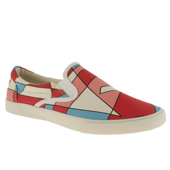 womens bucketfeet white & red pasco 54 slip trainers womens bucketfeet white & red pasco 54 slip trainers