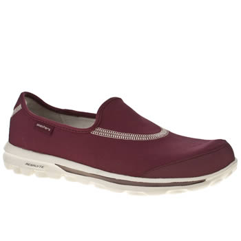 womens skechers burgundy go walk trainers womens skechers burgundy go walk trainers