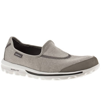 womens skechers grey go walk trainers womens skechers grey go walk trainers