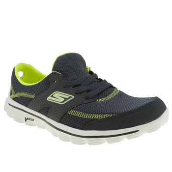 womens skechers navy & green go walk 2 stance trainers womens skechers navy & green go walk 2 stance trainers