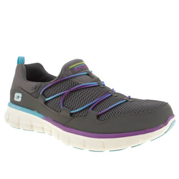 womens skechers dark grey synergy loving life trainers womens skechers dark grey synergy loving life trainers