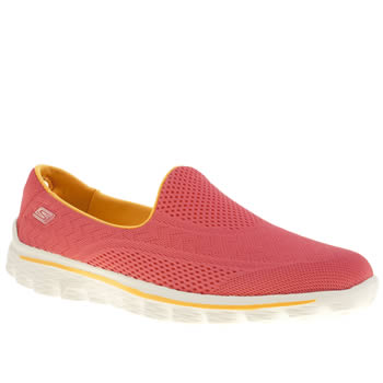 womens skechers pink go walk 2 hyper trainers womens skechers pink go walk 2 hyper trainers
