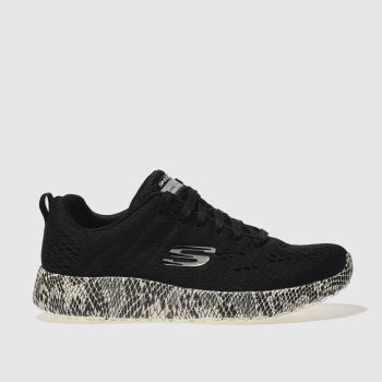 SKECHERS BLACK & WHITE BURST BE BRAVE TRAINERS SKECHERS BLACK & WHITE BURST BE BRAVE TRAINERS