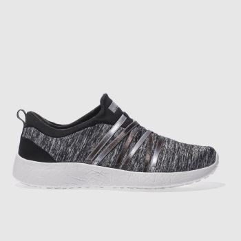 SKECHERS BLACK & GREY BURST ALTER EGO TRAINERS SKECHERS BLACK & GREY BURST ALTER EGO TRAINERS