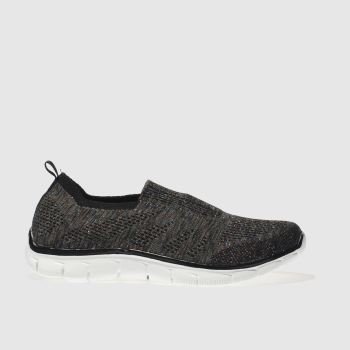 SKECHERS BLACK & WHITE EMPIRE ROUND UP TRAINERS SKECHERS BLACK & WHITE EMPIRE ROUND UP TRAINERS