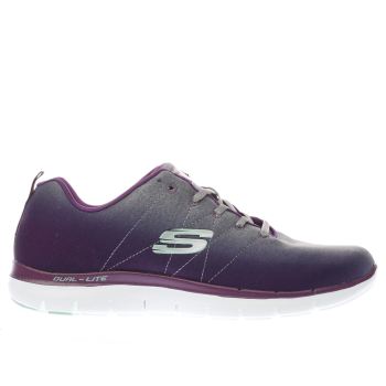 SKECHERS GREY & PURPLE FLEX APPEAL 2.0 BRIGHT TRAINERS SKECHERS GREY & PURPLE FLEX APPEAL 2.0 BRIGHT TRAINERS
