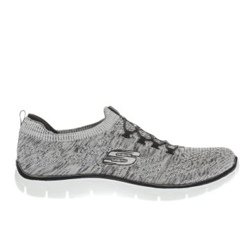 SKECHERS WHITE & BLACK EMPIRE SHARP THINKING TRAINERS SKECHERS WHITE & BLACK EMPIRE SHARP THINKING TRAINERS