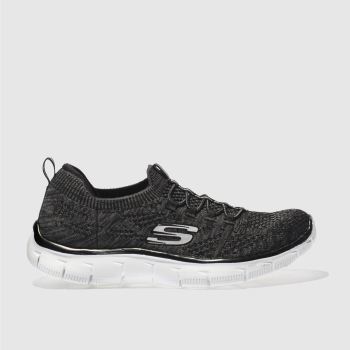SKECHERS BLACK & WHITE EMPIRE SHARP THINKING TRAINERS SKECHERS BLACK & WHITE EMPIRE SHARP THINKING TRAINERS