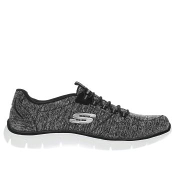SKECHERS BLACK & WHITE EMPIRE HEART TO HEART TRAINERS SKECHERS BLACK & WHITE EMPIRE HEART TO HEART TRAINERS