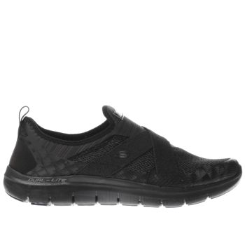 SKECHERS BLACK FLEX APPEAL 2.0 NEW IMAGE TRAINERS SKECHERS BLACK FLEX APPEAL 2.0 NEW IMAGE TRAINERS