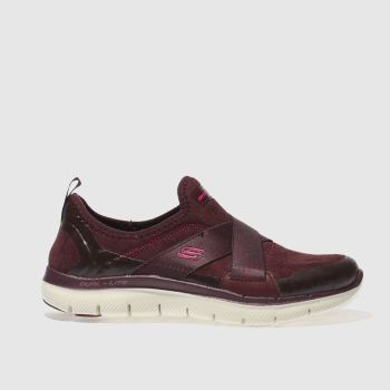 SKECHERS BURGUNDY FLEX APPEAL 2.0 BRIGHT EYED TRAINERS SKECHERS BURGUNDY FLEX APPEAL 2.0 BRIGHT EYED TRAINERS
