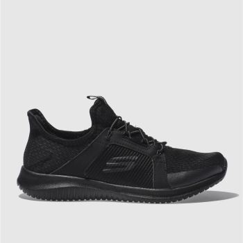 SKECHERS BLACK ULTRA FLEX JAW DROPPER TRAINERS SKECHERS BLACK ULTRA FLEX JAW DROPPER TRAINERS