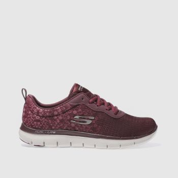 SKECHERS BURGUNDY FLEX APPEAL 2.0 IN FOCUS TRAINERS SKECHERS BURGUNDY FLEX APPEAL 2.0 IN FOCUS TRAINERS