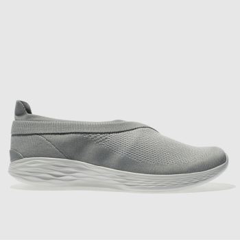 SKECHERS GREY YOU LUXE TRAINERS SKECHERS GREY YOU LUXE TRAINERS
